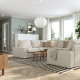 Sofa w kształcie litery U, 6-osob, Gunnared beżowy KIVIK 295.276.38