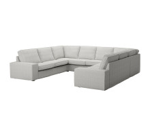 Sofa w kształcie litery U, 6-osob, Tallmyra biały/czarny KIVIK 295.276.62