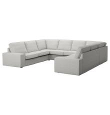 Sofa w kształcie litery U, 6-osob, Tallmyra biały/czarny KIVIK 295.276.62