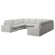 Sofa w kształcie litery U, 6-osob, Tallmyra biały/czarny KIVIK 295.276.62