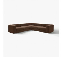 Sofa narożna modułowa, 6-osobowa, Samsala ciemnobrązowy JÄTTEBO 296.081.92
