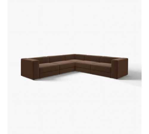Sofa narożna modułowa, 6-osobowa, Samsala ciemnobrązowy JÄTTEBO 296.081.92