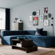 Modułowa sofa naroż 2,5 os z szezl, prawy/Samsala granatowy JÄTTEBO 296.082.10