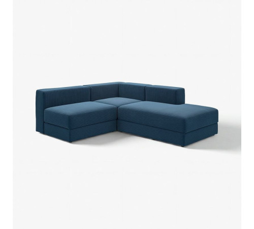 Modułowa sofa naroż 2,5 os z szezl, prawy/Samsala granatowy JÄTTEBO 296.082.10