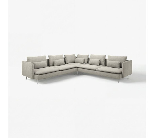 Sofa narożna, 6-osobowa, Viarp beż/brąz SÖDERHAMN 393.058.92