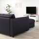 Sofa narożna 5-osobowa, z szezlongiem/Grann/Bomstad czarny VIMLE 393.067.64
