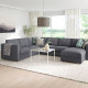 Sofa narożna 5-osobowa, z szezlongiem/Gunnared średnioszary VIMLE 393.995.84