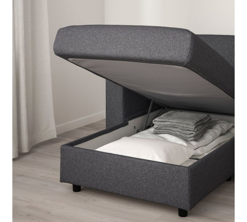 Sofa narożna 5-osobowa, z szezlongiem/Gunnared średnioszary VIMLE 393.995.84