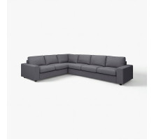 Sofa narożna 5-osobowa, z szerokimi podłokietnikami/Gunnared średnioszary VIMLE 394.018.03