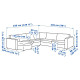 Sofa narożna 5-osobowa VIMLE 394.341.39