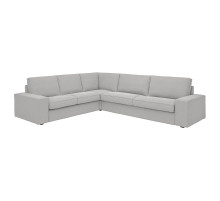 Sofa narożna 5-osobowa, Tallmyra biały/czarny KIVIK 394.847.18
