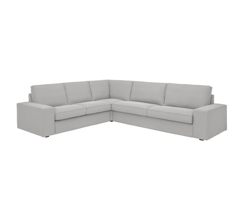 Sofa narożna 5-osobowa, Tallmyra biały/czarny KIVIK 394.847.18