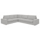 Sofa narożna 5-osobowa, Tallmyra biały/czarny KIVIK 394.847.18