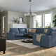 Sofa w kształcie lit U, 7-osobowa, Gunnared niebieski KIVIK 395.276.90