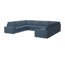 Sofa w kształcie lit U, 7-osobowa, Gunnared niebieski KIVIK 395.276.90