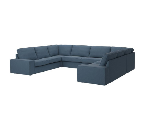 Sofa w kształcie lit U, 7-osobowa, Gunnared niebieski KIVIK 395.276.90