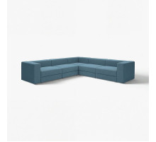 Sofa narożna modułowa, 6-osobowa, Axvall ciemny szaroniebieski JÄTTEBO 396.081.96