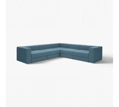 Sofa narożna modułowa, 6-osobowa, Axvall ciemny szaroniebieski JÄTTEBO 396.081.96
