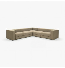 Sofa narożna modułowa, 6-osobowa, Johanneshov brązowobeżowy JÄTTEBO 396.082.00