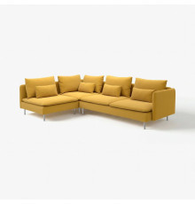Sofa narożna 4-osobowa, z otwartym końcem/Kelinge ciemnożółty SÖDERHAMN 396.220.36