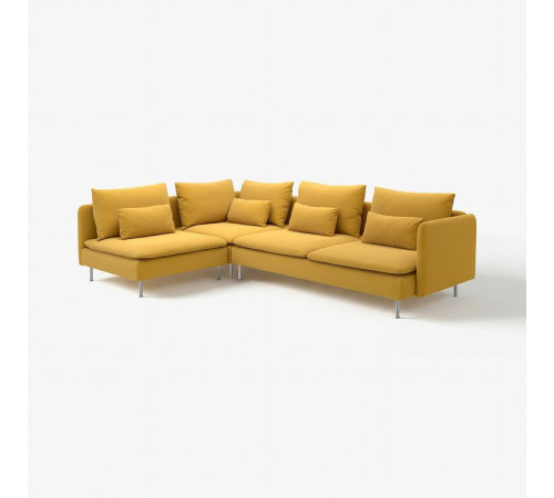 Sofa narożna 4-osobowa, z otwartym końcem/Kelinge ciemnożółty SÖDERHAMN 396.220.36