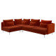 Sofa narożna 4-osobowa, z otwartym końcem/Alhamn głęboki pomarańczowo-czerwony SÖDERHAMN 396.220.60