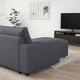 Narożna sofa 5o z szezl, z szerokimi podłokietnikami/Gunnared średnioszary VIMLE 494.018.31