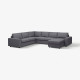 Narożna sofa 5o z szezl, z szerokimi podłokietnikami/Gunnared średnioszary VIMLE 494.018.31