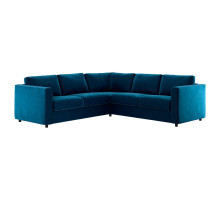 Sofa narożna 4-osobowa, Djuparp ciemnozielononiebieski VIMLE 494.341.34