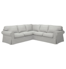 Sofa narożna 4-osobowa, Tallmyra biały/czarny EKTORP 494.362.32