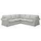 Sofa narożna 4-osobowa, Tallmyra biały/czarny EKTORP 494.362.32