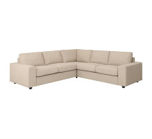 Sofa narożna 4-osobowa, z szerokimi podłokietnikami/Hillared beżowy VIMLE 494.367.17