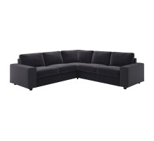 Sofa narożna 4-osobowa, z szerokimi podłokietnikami/Djuparp ciemnoszary VIMLE 494.367.79