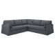 Sofa narożna 4-osobowa, Gransel szary HYLTARP 495.148.14