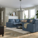 Sofa w kształcie litery U, 6-osob, Gunnared niebieski KIVIK 495.276.42