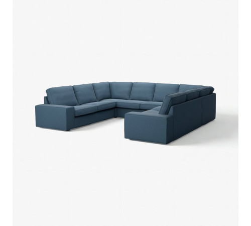 Sofa w kształcie litery U, 6-osob, Gunnared niebieski KIVIK 495.276.42