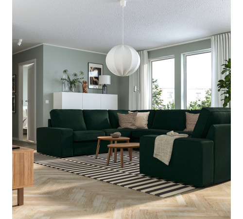 Sofa w kształcie lit U, 7-osobowa, Tallmyra ciemnozielony KIVIK 495.277.03