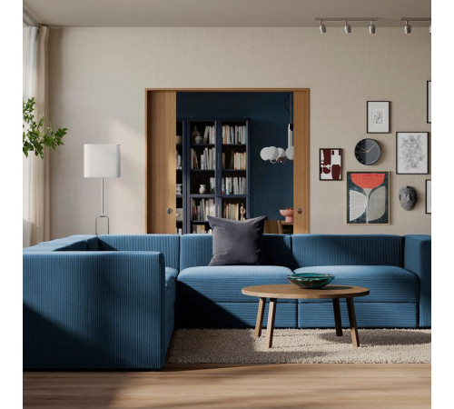 Sofa narożna modułowa, 6-osobowa, Samsala granatowy JÄTTEBO 496.081.91