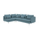 Sofa narożna 4-osobowa, z otwartym końcem/Fridtuna ciemny szaroniebieski SÖDERHAMN 496.220.45