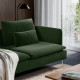 Sofa narożna 4-osobowa, z otwartym końcem/Johanneshov ciemnozielony SÖDERHAMN 496.220.50