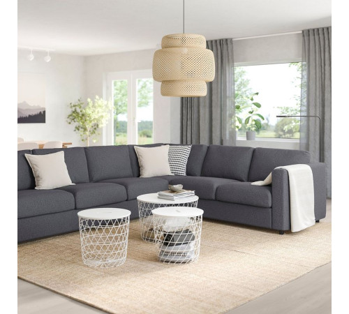 Sofa narożna 5-osobowa, Gunnared średnioszary VIMLE 593.995.78