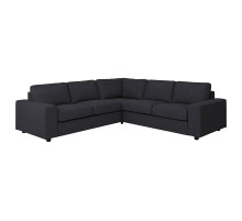 Sofa narożna 4-osobowa, z szerokimi podłokietnikami/Hillared antracyt VIMLE 594.366.89
