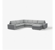 Narożna sofa 5o z szezl, Tibbleby beżowy/szary KIVIK 594.404.79