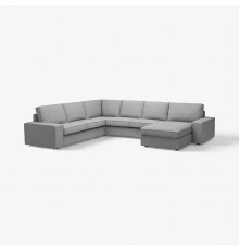 Narożna sofa 5o z szezl, Tibbleby beżowy/szary KIVIK 594.404.79