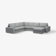 Narożna sofa 5o z szezl, Tibbleby beżowy/szary KIVIK 594.404.79