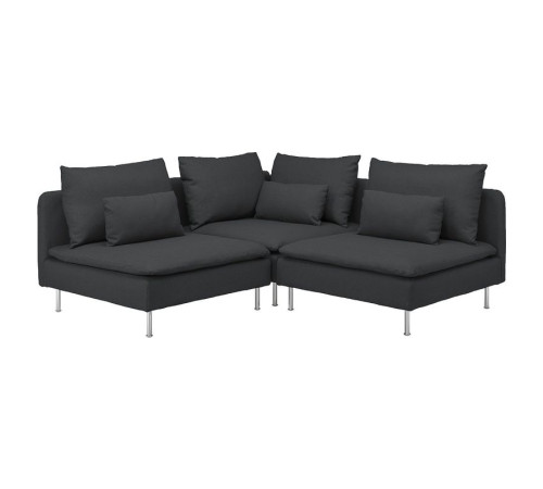 Sofa narożna 3-osobowa, Fridtuna ciemnoszary SÖDERHAMN 594.495.83