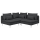 Sofa narożna 3-osobowa, Fridtuna ciemnoszary SÖDERHAMN 594.495.83