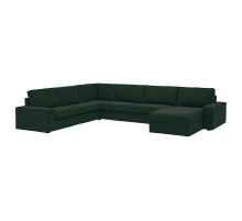 Sofa narożna 6-osobowa z szezl, Tallmyra ciemnozielony KIVIK 594.846.99