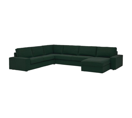 Sofa narożna 6-osobowa z szezl, Tallmyra ciemnozielony KIVIK 594.846.99