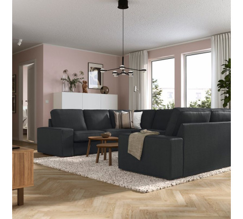Sofa w kształcie litery U, 6-osob, Tresund antracyt KIVIK 594.943.92
